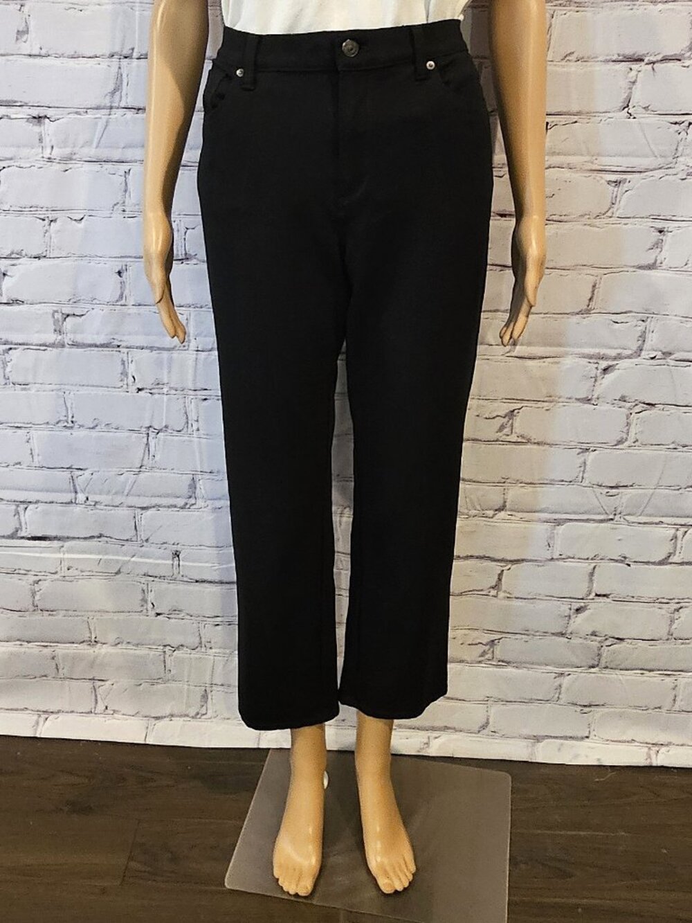 GLORIA VANDERBILT - Black stretch ankle jeans Amanda style - Picture 4 of 10